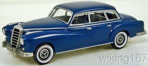 Wiking NEW HO 1/87 Scale Classic 1950's era Mercedes Benz 300 Sedan in Blue