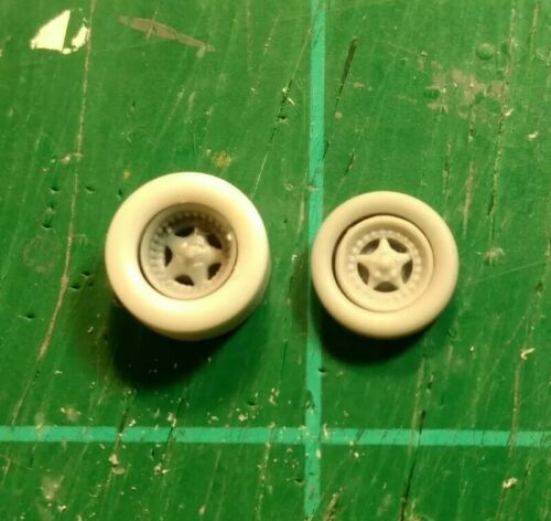 1:87 HO Scale Resin automobile Slicks and skinnies, drag  wheels and tires.