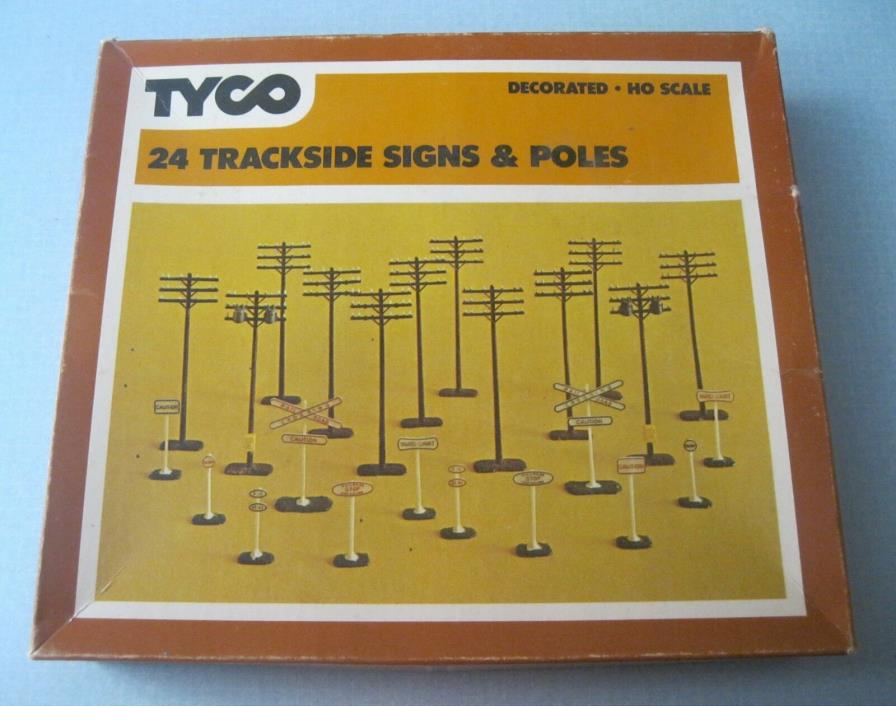 Tyco Train 24 Trackside Signs & Poles