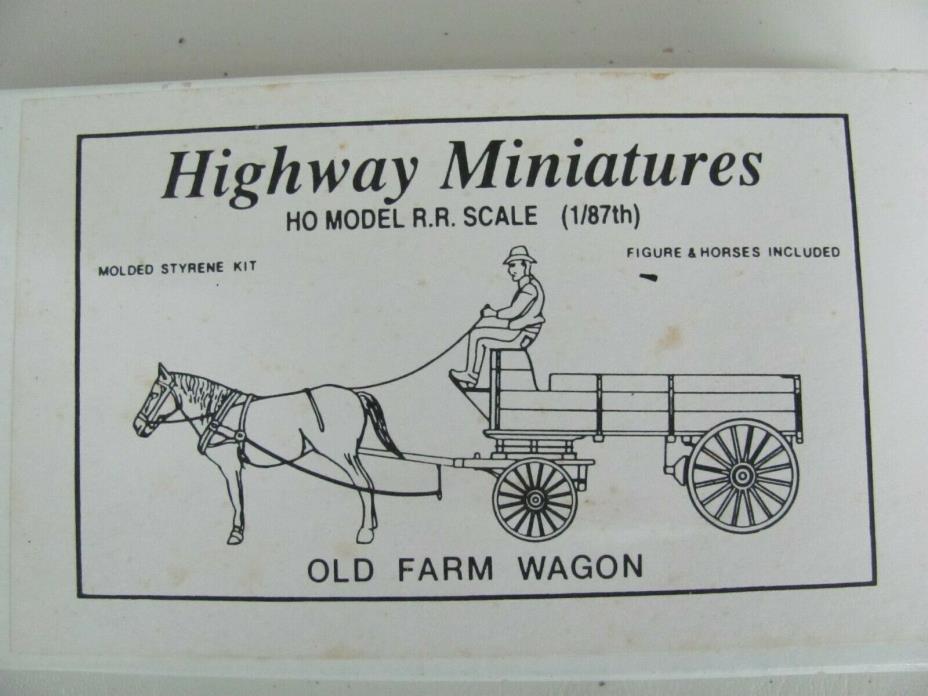 New Jordan Highway Miniatures Old Farm Wagon Kit HO 1:87 360-107