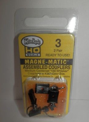 Kadee HO Scale (#5) Magne-Matic Assembled Couplers Medium Centerset (2 pair) #3