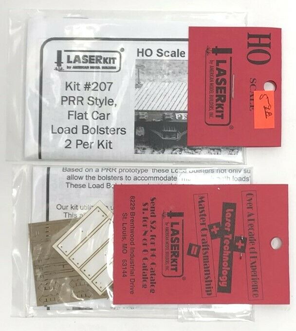 NEW! Lot of 2 HO Scale Details - AMB Laser Kit #207 PRR Style Car Load Bolsters