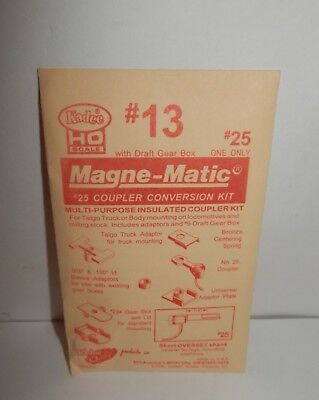 Kadee HO Magne-Matic #25 Coupler Conversion Kit with Draft Gear Box #13/25 NIP