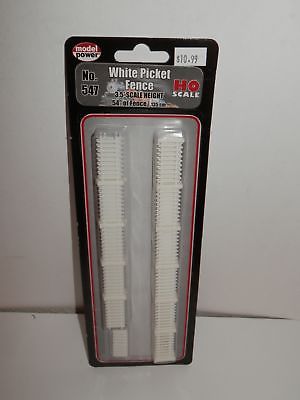 Model Power HO Scale White Picket Fence (3.5