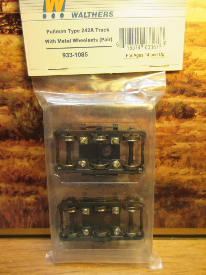HO SCALE 933-1085 WALTHERS PULLMAN TYPE 242-A TRUCK W/METAL WHEEL SETS NEW