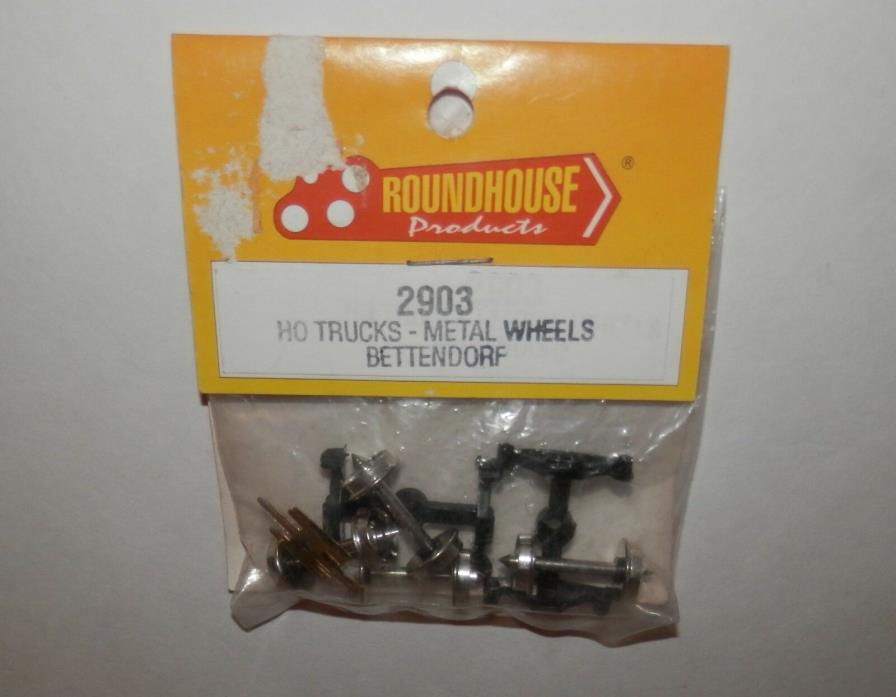 Roundhouse HO Scale Trucks - Metal Wheels Bettendorf #2903 NOS
