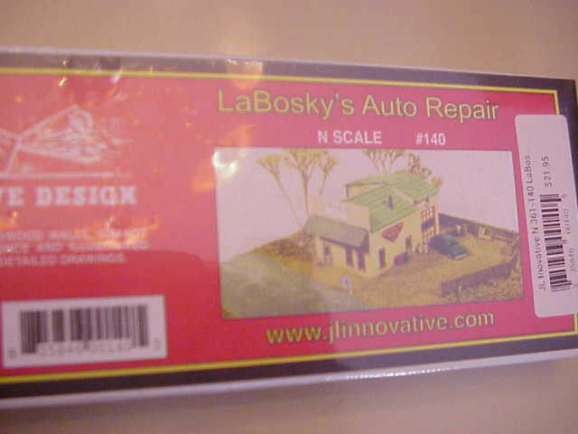 JL INNOVATIVE DESIGN N SCALE  #140 LaBosky's Auto Repair   craftsman NEW