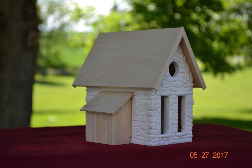 On30 Scale BUILT Stone Railroad Branch Line Depot w/Rear scratch built addition