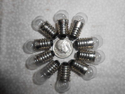 TEN (10) 1449 14-V - SCREW BASE- SMALL GLOBE FOR LIONEL, A.F. MTH, MARX & OTHERS