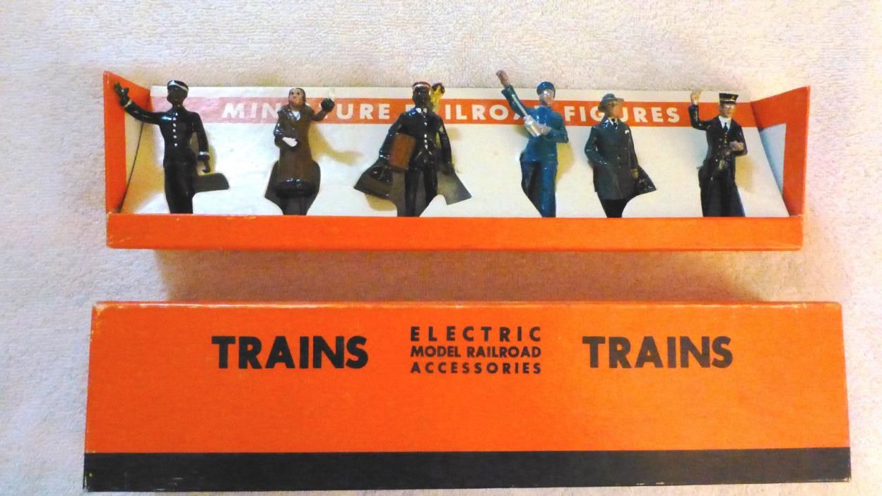 MTH 550 BOXED SET OF 6 MINIATURE RAILROAD FIGURES, MINT condition