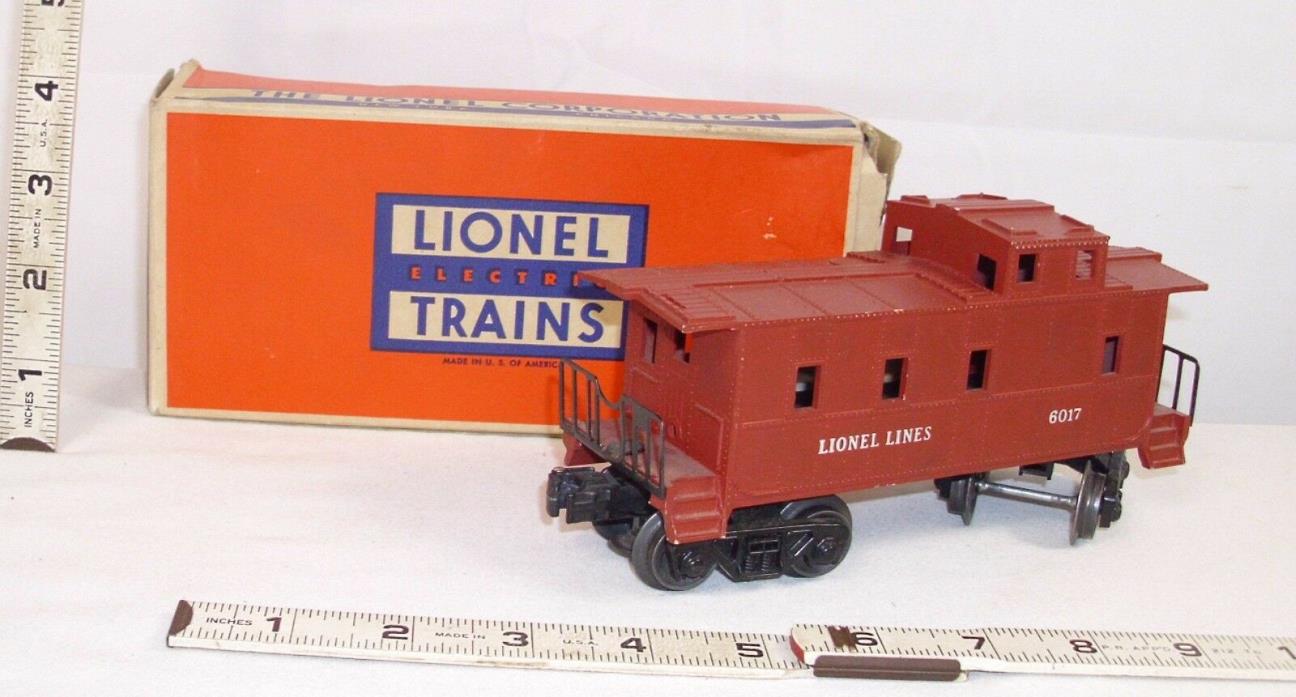 LIONEL CABOOSE  CAR #6017 POST WAR WITH BOX