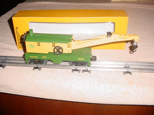 LIONEL LIMITED EDITION READING LINES OPERATING CRANE CAR # 9332    0-027
