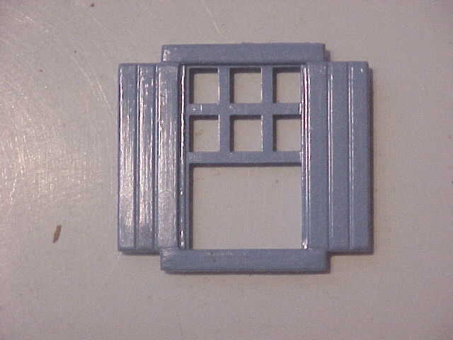 Original Pastel Blue window for Plasticville Cape Cod  HP-8  O/S scale