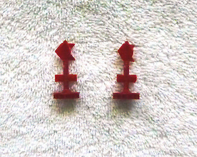 PAIR OF LIONEL 1022-29 MANUEL SWITCH FLAGS for 142 SUPER O or 1022 O-27 Switches
