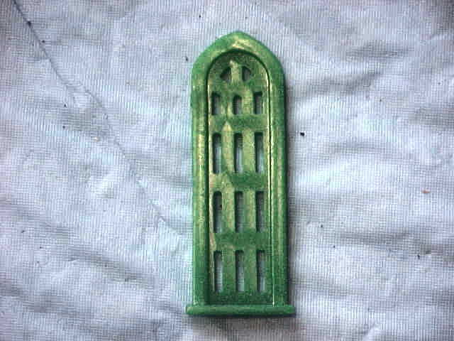 Green Arched window for Marx Church O/S scale