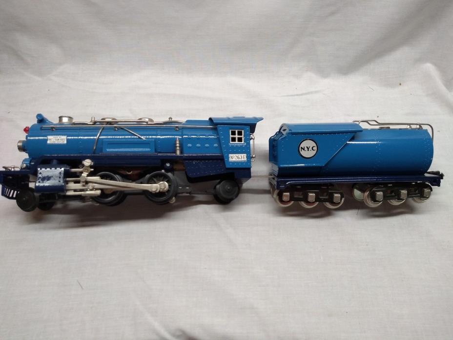 MTH Baby Blue Comet  engine, tender, and 4 matching cars