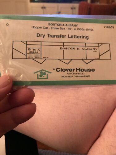 Clover House O Dry Transfer 7140-03 Boston & Albany 3 Bay Hopper C1930s-40s