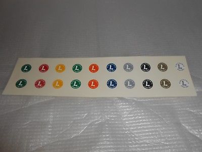 20 DECALS FOR THE CARS, ENGINE & TENDER OF LIONEL TRAINS PW ELECTRONIC TRAIN SET