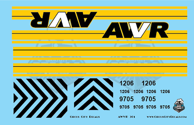 AWVR Unstoppable Movie Custom Decals Blue 1206 SD40-2 CP O Scale