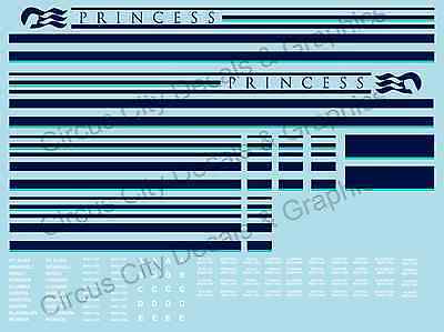 Alaska Railroad ARR Princess Cruise Lines Ultra Dome Car O Decals Custom