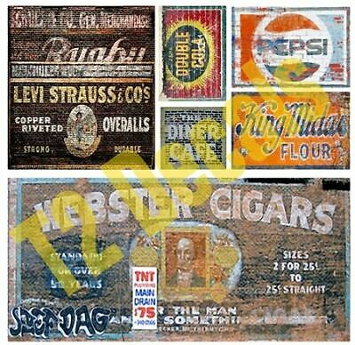 T2 DECALS O SCALE GHOST TOWN SIGNS DECAL SET #5 | BN | OSGHOS005