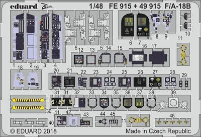 Eduard 1/48 F/A-18B Hornet Cockpit (Kinetic) FE915