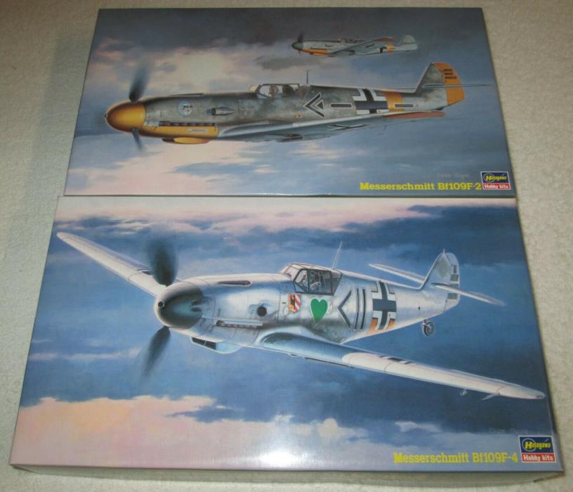 1:48 Lot/Bundle TWO (2) New Hasegawa Birds: Bf 109F-2 (J10) & Bf 109F-4 (J11)