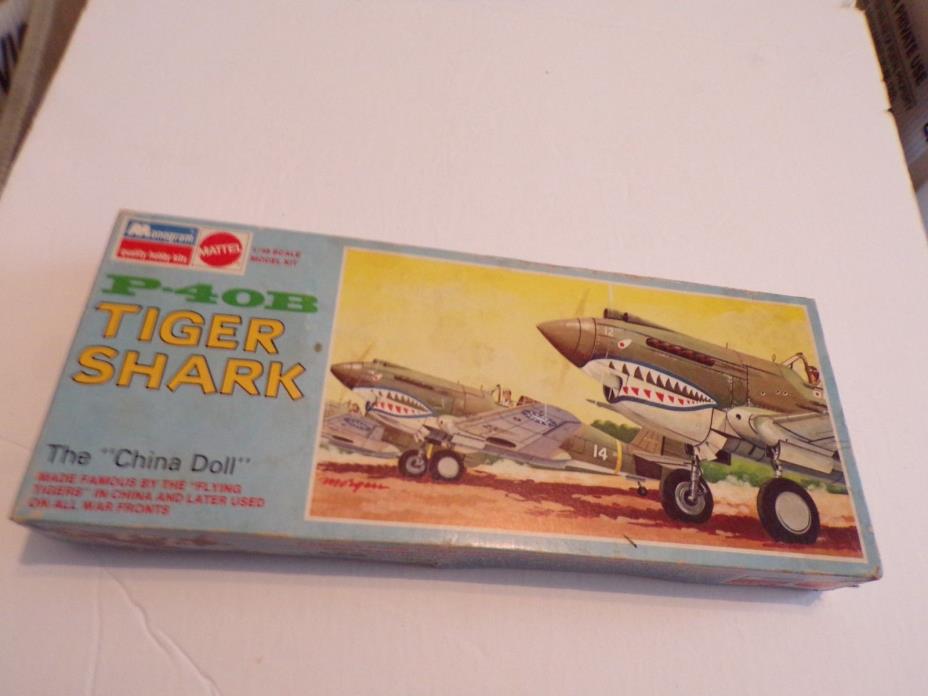 MATTEL - P-40B TIGER SHARK - THE CHINA DOLL - 1/48 SCALE 68030 - NOS - COMPLETE