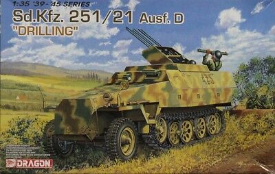 Dragon DML 1:35 Sd.Kfz.251/21 Ausf.D Drilling WWII Plastic Model Kit #6217U
