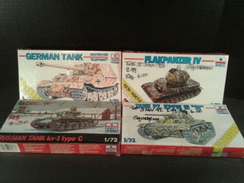 lot of 4 ESCI ERTL 1:72 Tank models # 8310, 8324, 8360, 8037 2 opened 2 seal.