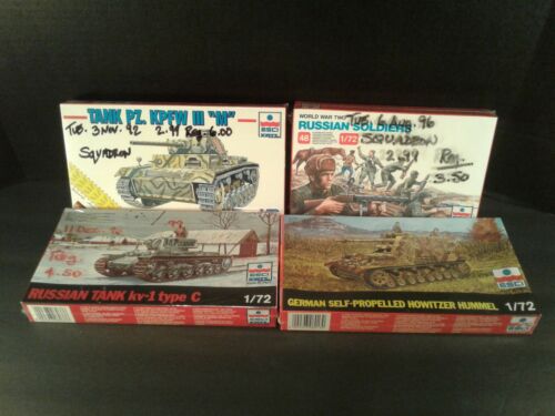 Lot of 4 ESCI 1/72 Tanks, soldiers # 8013, # 8324, 203 # 8037 N.I.S.B.