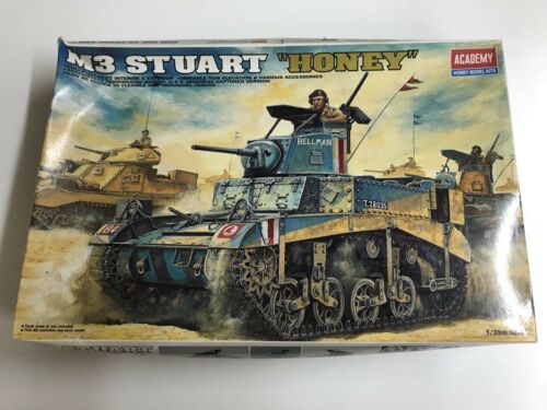 New- Open Box- 1/35 BRITISH M3 STUART' 'HONEY' #13270 ACADEMY MODEL KITS