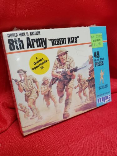 49 pc. World War II British 8th Army Desert Rats HO/OO scale model kit NEW