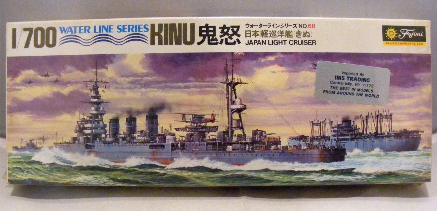 Vintage FUJIMI KINU Japan Light Cruiser Model Kit 1/700 Kit No 68 New Old Stock