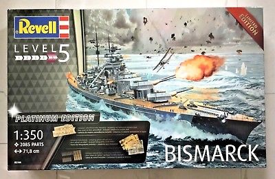 Revell 1/350 WW II German Battleship Bismarck Platinum Edition Kit # 05144 F/S