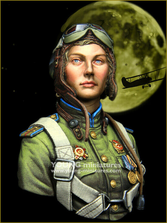 young miniatures night witches resin bust kit model military  ym1878