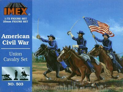 IMEX 1:72 25mm American Civil War Union Cavalry Set Plastic Figure Kit #503U
