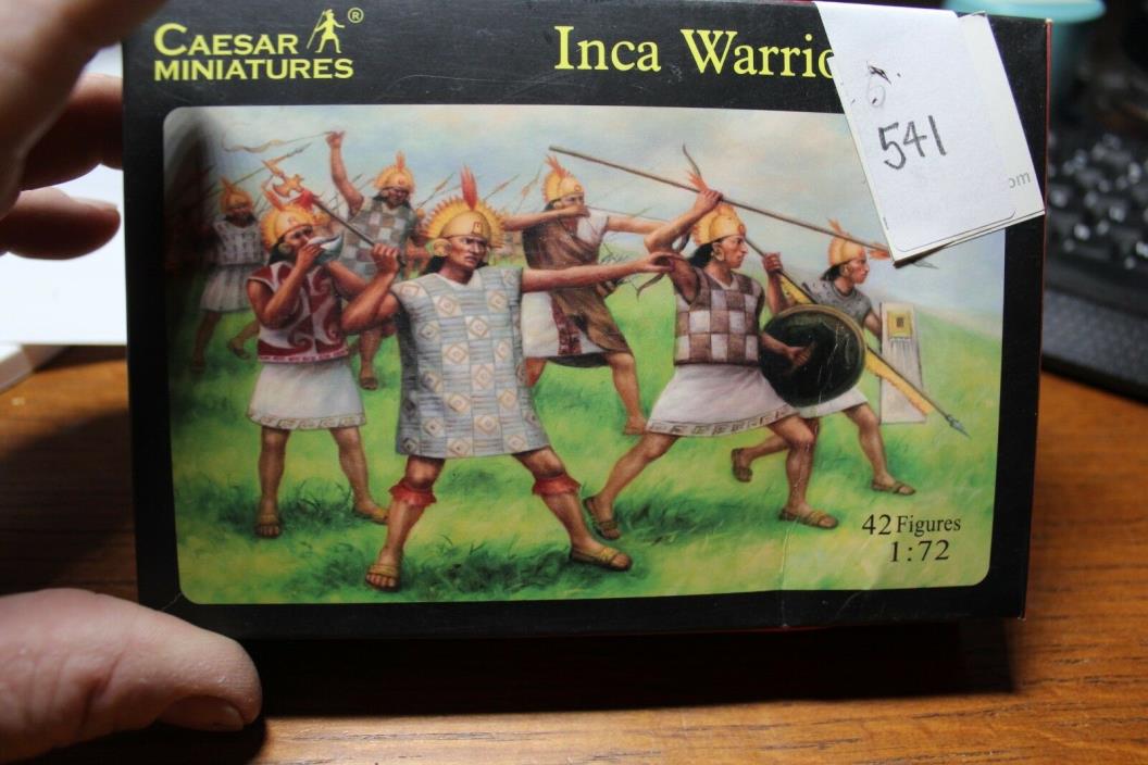 Caesar Miniatures 1:72 Inca Warriors Plastic Figure Kit #026U, new,