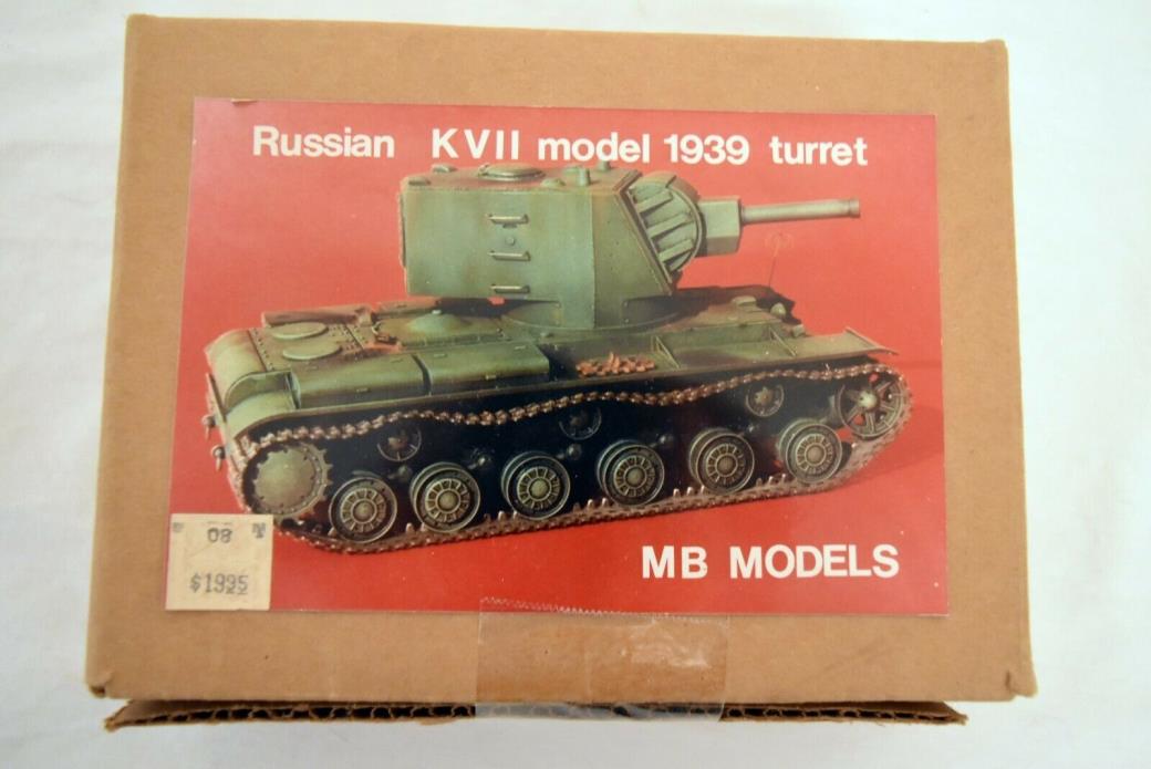 VINTAGE  MB MODELS  1/35 SCALE  SOVIET KVII MODEL  1939 RESIN TURRET