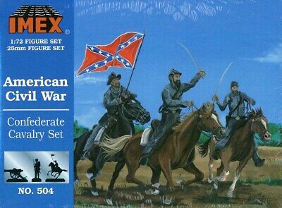 IMEX 1:72 25mm American Civil War Confederate Cavalry Set Figure Kit #504X