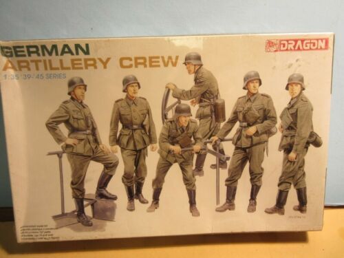 WWII German ARTILLERY CREW 1:35 Model KiT #6201 DRAGON -SEALED BOX