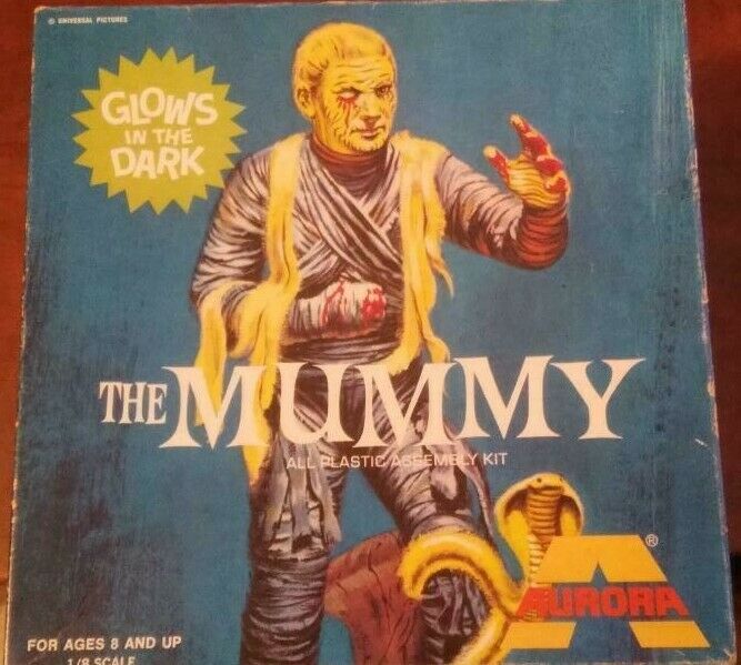 1972 Aurora The Mummy #452-150 Model Kit Started Incomplete