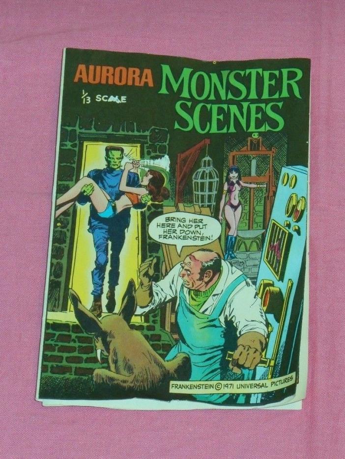 vintage 1971 Aurora Monster Scenes model kit THE VICTIM COMIC BOOKLET (only)