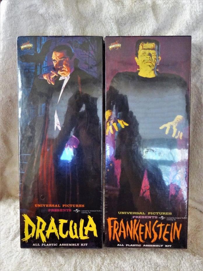 *SEALED* Universal Monsters DRACULA & FRANKENSTEIN Model Kit 424-98 & 423-98
