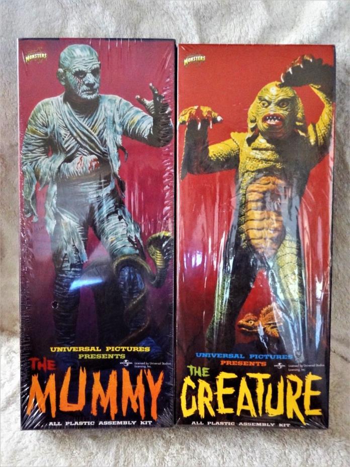 *SEALED* Universal Monsters MUMMY & CREATURE Assembly Model Kit 7501 & 427-98