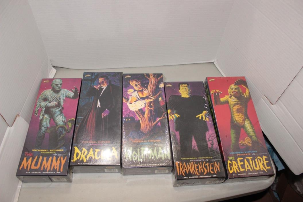 DRACULA, CREATURE, MUMMY, WOLF MAN, FRANKENSTEIN AURORA ~ 1999 ~