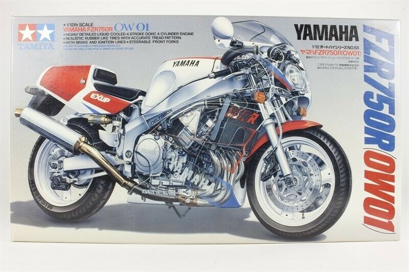 Tamiya 1/12 Yamaha FZR750R 0W01 Motorcycle RARE!!