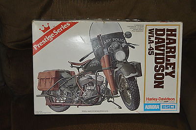 VERY RARE AURORA ESCI 1:9 Harley Davidson WLA-45 - Plastic Model Kit #6351