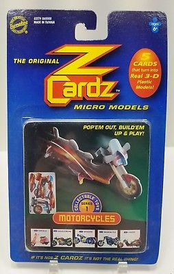 2001 Original Z Cardz 3-D Micro Models Series 1 Motorcycles 5 cards