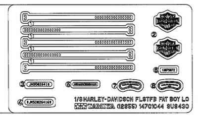 Tamiya Harley Fatboy Detail Parts Set 12655 4950344126552